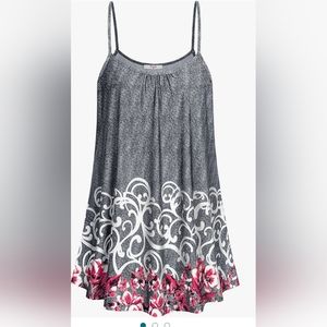 Women's Summer, Loose Fit Spaghetti Strap Tunic Size Medium